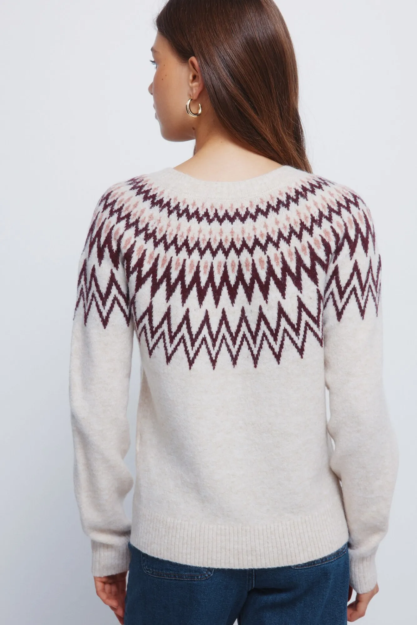 Mujer Springfield Chaquetas>Jersey jacquard cenefas