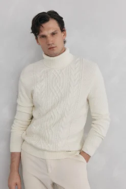 Hombre Pedro del Hierro Jerséis>Jersey lana cables cuello alto