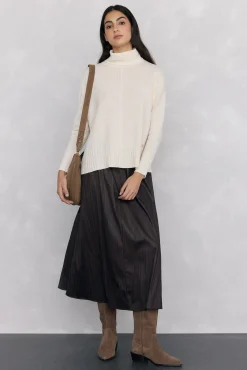 Mujer Pedro del Hierro Jerséis>Jersey lana cuello cisne costura central