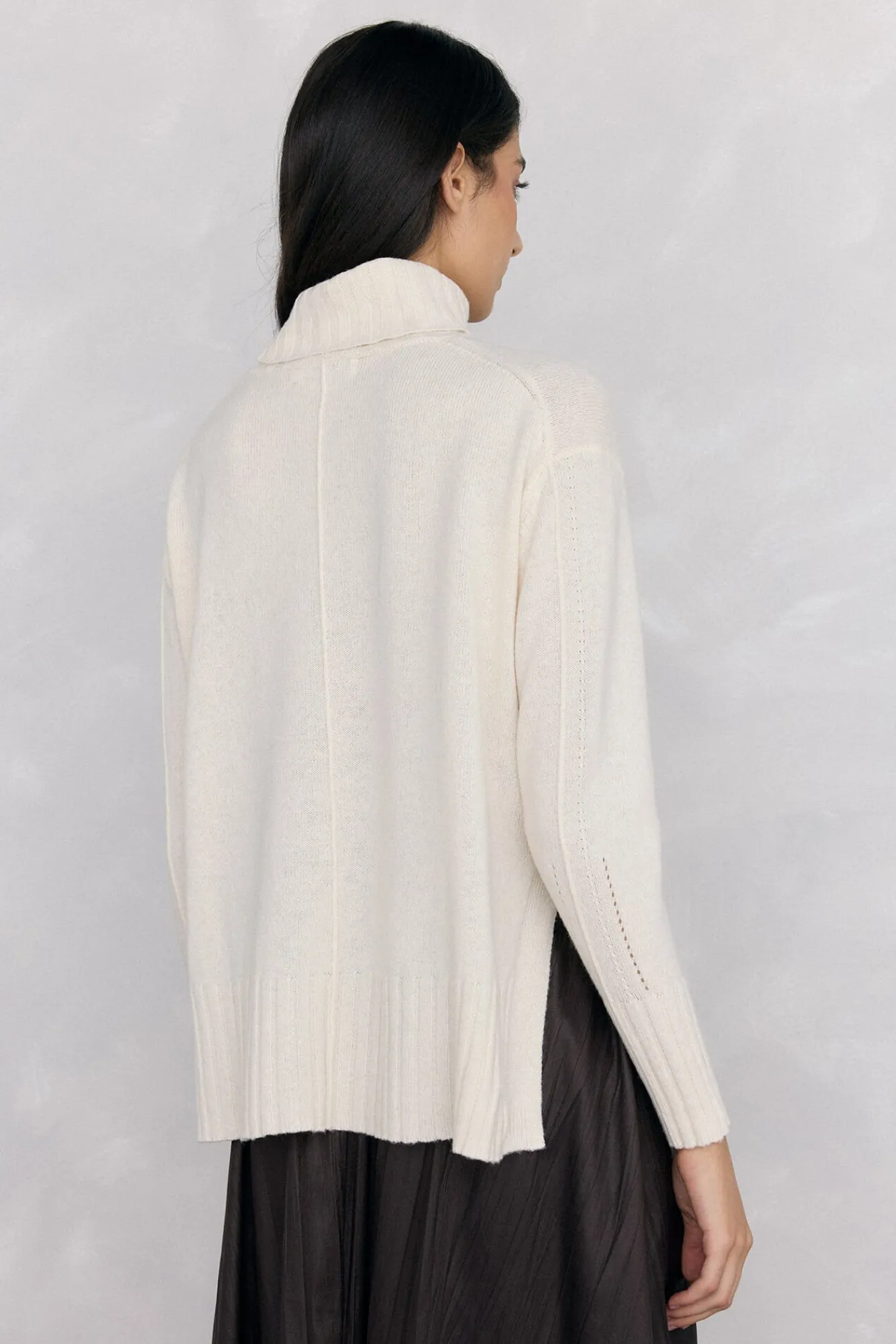 Mujer Pedro del Hierro Jerséis>Jersey lana cuello cisne costura central