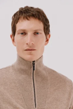 Hombre Cortefiel Jerséis>Jersey lana lambswool cuello abierto cremallera