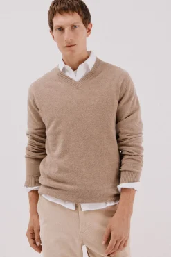 Hombre Cortefiel Jerséis>Jersey lana lambswool pico redondo