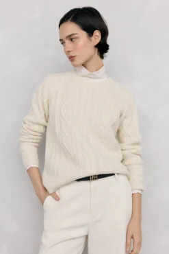 Mujer Pedro del Hierro Jerséis>Jersey lana premium ochos y trenzas