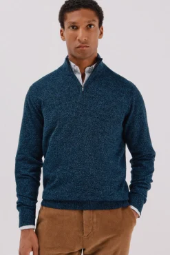 Hombre Cortefiel Jerséis>Jersey lana torzal cuello cremallera