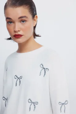 Mujer Springfield Jerséis>Jersey lazos lentejuelas