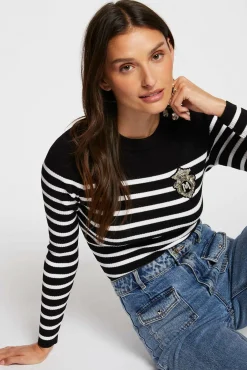 Mujer Morgan Jerséis>Jersey manga larga con rayas