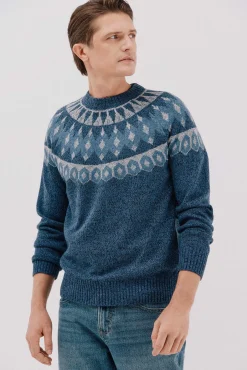 Hombre Cortefiel Jerséis>Jersey navideño fantasía lana cuello caja