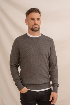 Hombre Celopman Jerséis>Jersey Nudos Cuello Caja