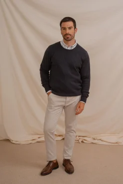 Hombre Celopman Jerséis>Jersey Nudos Cuello Caja