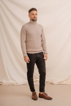 Hombre Celopman Jerséis>Jersey Nudos Cuello Vuelto