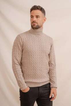 Hombre Celopman Jerséis>Jersey Nudos Cuello Vuelto