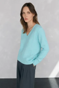 Mujer Pedro del Hierro Jerséis>Jersey pico detalles de mini ochos