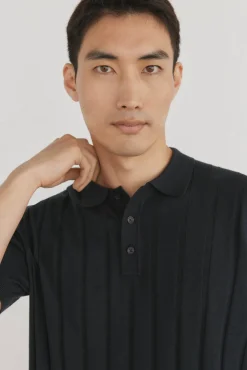 Hombre Pedro del Hierro Polos|Jerséis>Jersey polo premium manga corta algodón estructura vertical