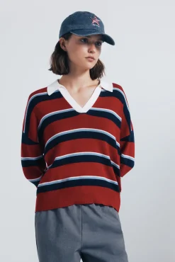 Mujer Springfield Jerséis>Jersey polo rayas