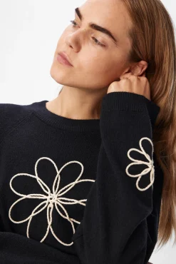 Mujer Object Jerséis>Jersey punto bordado flor