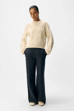 Mujer Object Jerséis>Jersey punto bordado flores