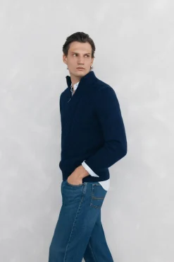 Hombre Pedro del Hierro Jerséis>Jersey punto estructura lana cremallera