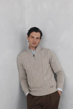 Hombre Pedro del Hierro Jerséis>Jersey punto estructura lana cremallera