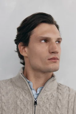 Hombre Pedro del Hierro Jerséis>Jersey punto estructura lana cremallera