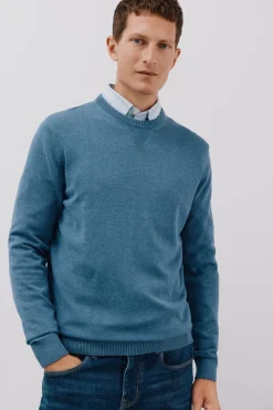 Hombre Cortefiel Jerséis>Jersey punto fino algodón cuello redondo