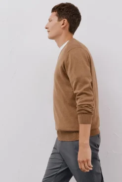 Hombre Cortefiel Jerséis>Jersey punto fino algodón cuello pico