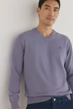 Hombre Pedro del Hierro Jerséis>Jersey punto fino algodón premium cuello pico