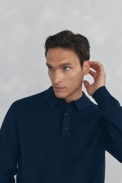 Hombre Pedro del Hierro Jerséis>Jersey punto fino cuello polo estructura