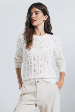 Mujer Springfield Jerséis>Jersey punto pointelle