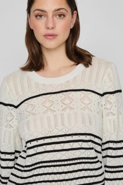 Mujer Vila Jerséis>Jersey punto pointelle de algodón orgánico