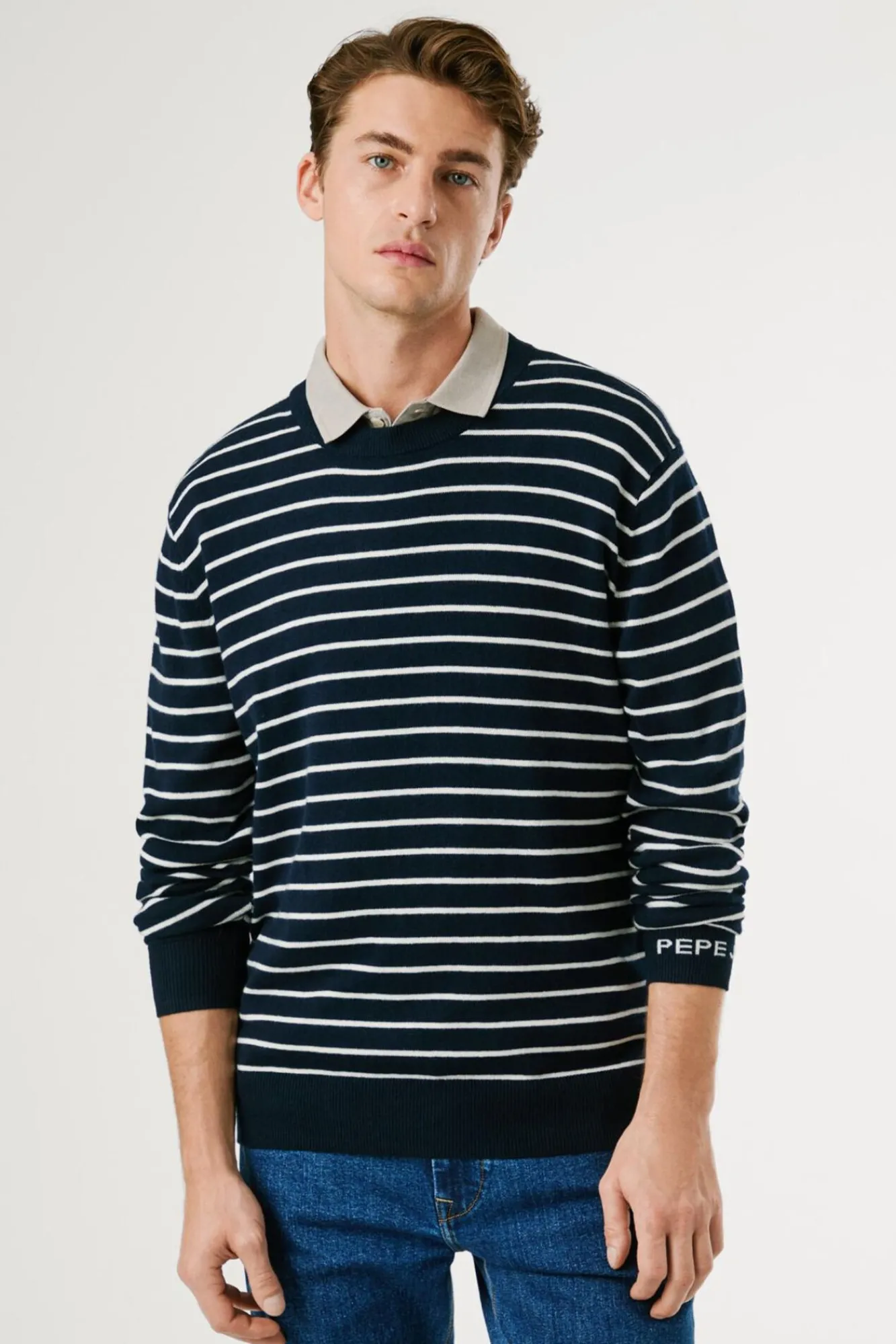 Hombre Pepe Jeans Jerséis>Jersey Punto Rayas Fit Regular