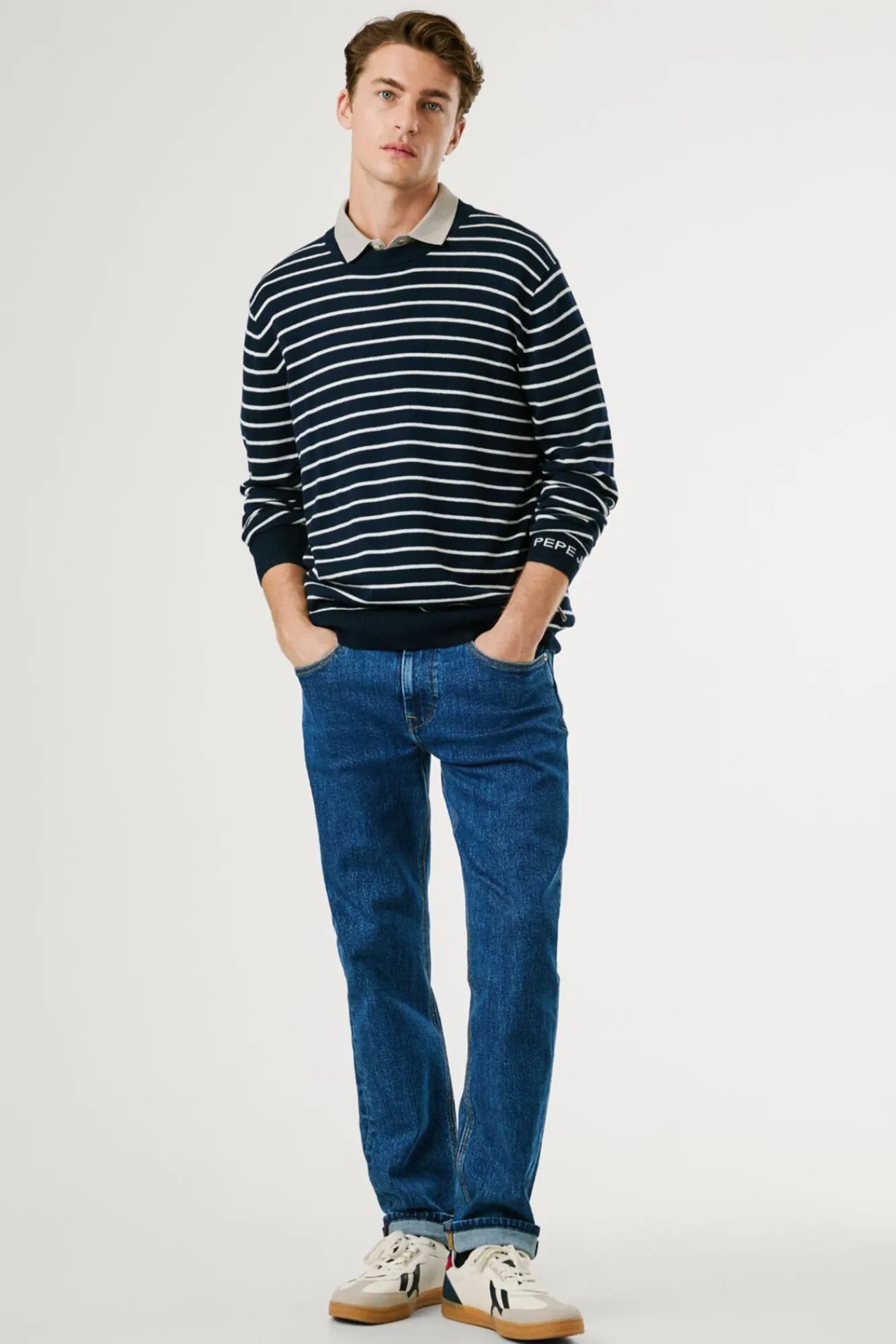 Hombre Pepe Jeans Jerséis>Jersey Punto Rayas Fit Regular