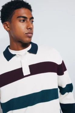 Hombre Springfield Jerséis>Jersey rayas cuello polo