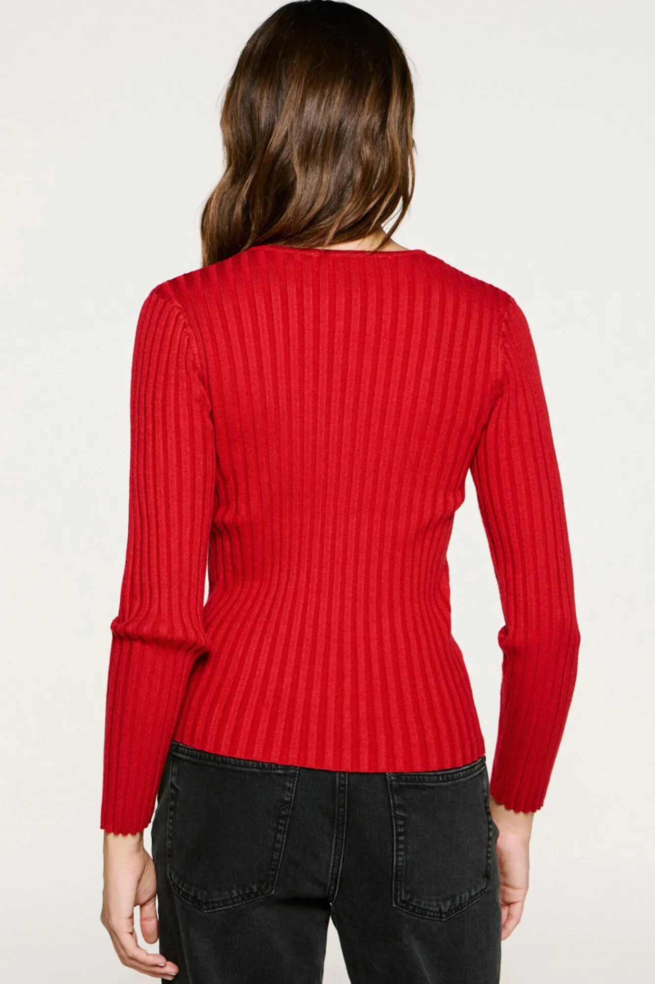 Mujer Selected Jerséis>Jersey rib abotonado slim fit.