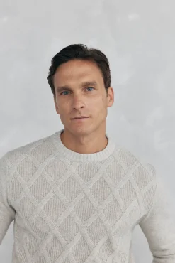 Hombre Pedro del Hierro Jerséis>Jersey rombos cuello redondo