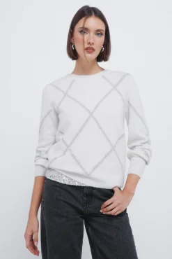 Mujer Springfield Jerséis>Jersey rombos lentejuelas