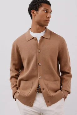 Hombre Cortefiel Jerséis>Jersey sobrecamisa punto algodón