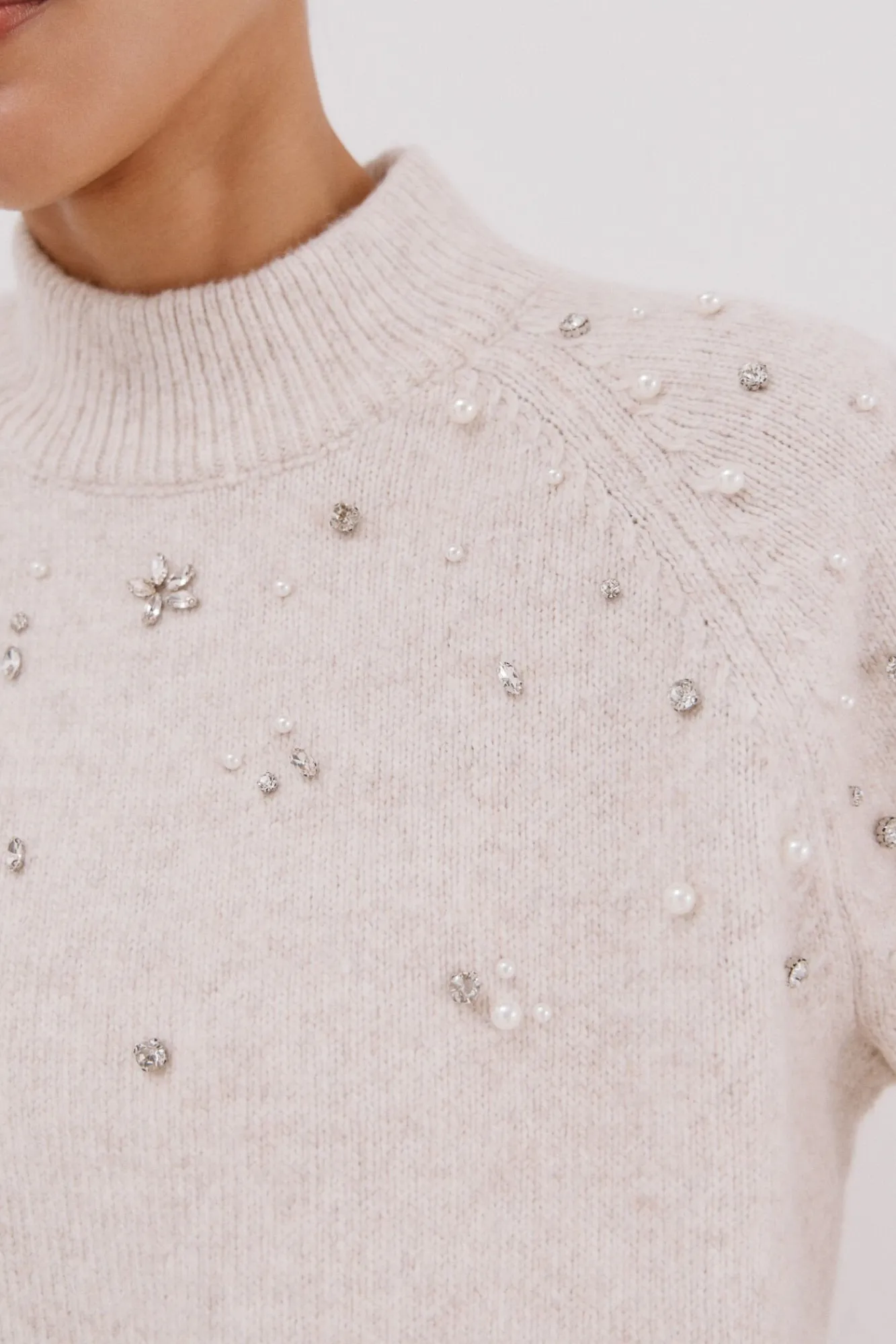 Mujer Cortefiel Jerséis>Jersey strass y perlas