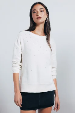 Mujer Springfield Jerséis>Jersey tachas cristal degradados