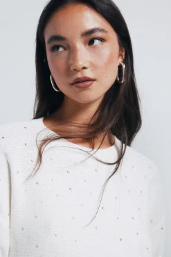 Mujer Springfield Jerséis>Jersey tachas cristal degradados