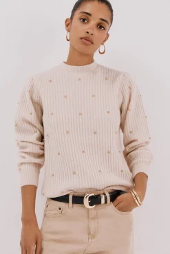 Mujer Cortefiel Jerséis>Jersey tachas doradas