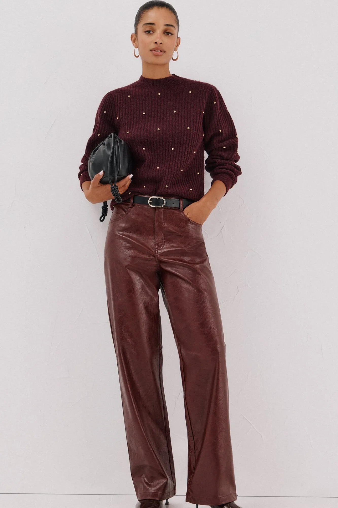 Mujer Cortefiel Jerséis>Jersey tachas doradas