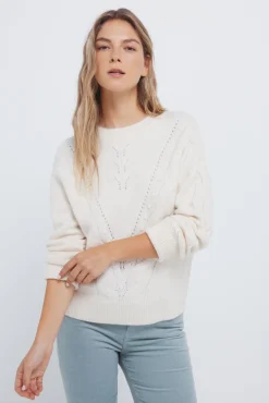 Mujer Springfield Jerséis>Jersey trenza uve