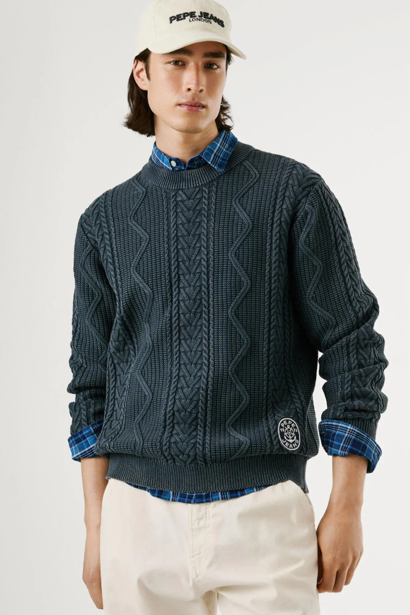 Hombre Pepe Jeans Jerséis>Jersey Trenzado Cuello Redondo