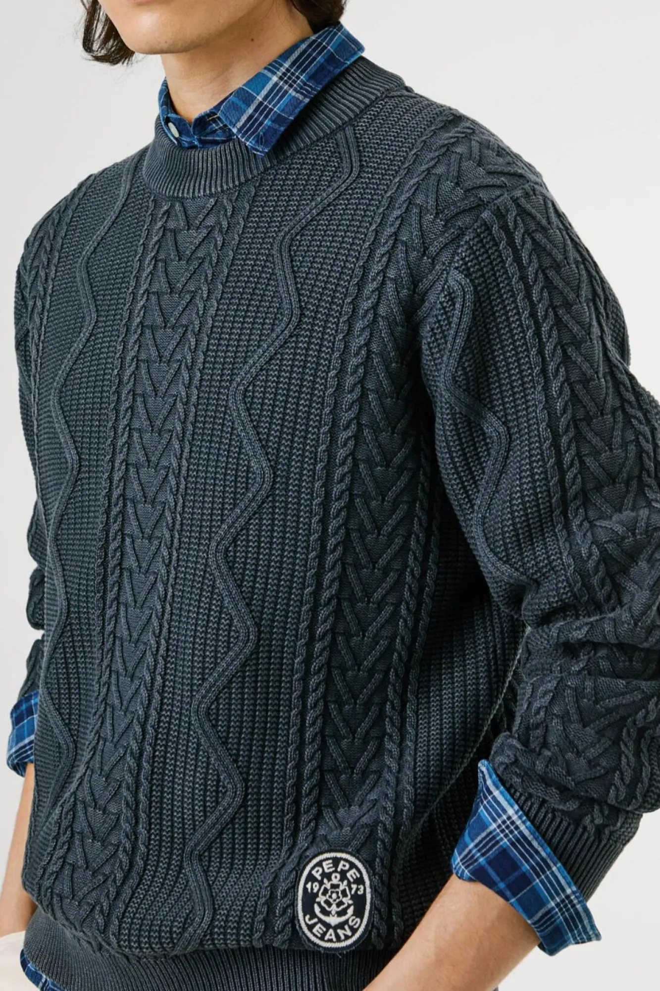 Hombre Pepe Jeans Jerséis>Jersey Trenzado Cuello Redondo