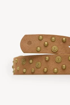 Mujer Hoss Intropia Cinturones>Lianna. Cinturón serraje con tachas