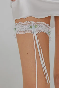 Mujer Ivette Bridal Ropa Interior>Liga encaje detalle flor