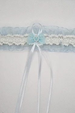 Mujer Ivette Bridal Ropa Interior|Medias>Liga tul y encaje detalle corazón