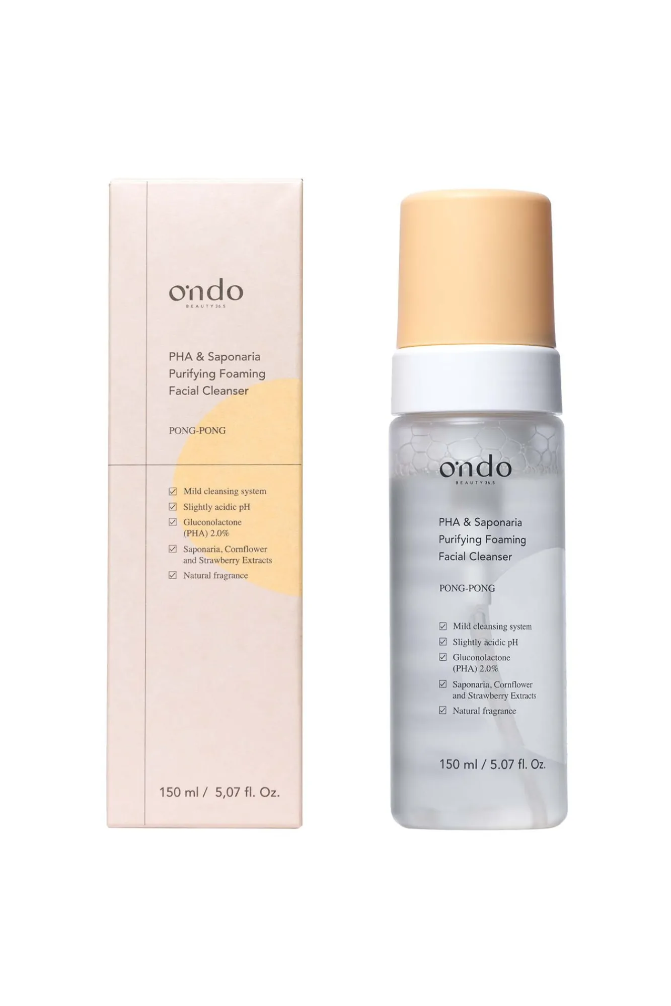 Ondo beauty 36.5 Cosmética Facial>Limpiador espumoso purificante PHA y Saponaria
