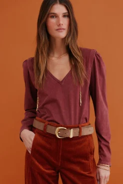 Mujer Hoss Intropia Camisetas>Maialen. Camiseta efecto lavado