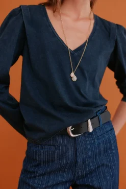 Mujer Hoss Intropia Camisetas>Maialen. Camiseta efecto lavado